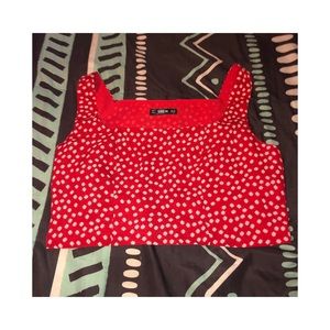Red crop top